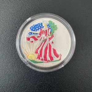 2000 U.S. Silver Dollar Coin Eagle Colorized